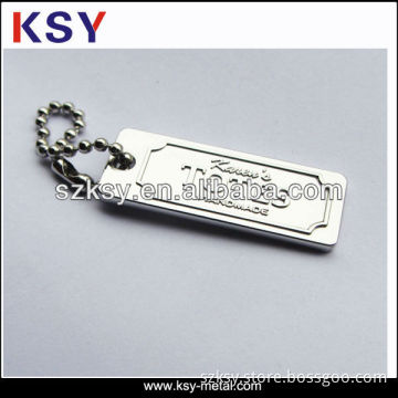 Shiny nickel metal wine label